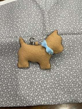 Felt Scotty Dog Keyring - Handmade in Kent. - ,